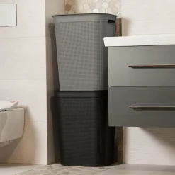 Sale ROTHO Kosz na pranie antracytowy BRISEN 50 l