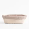 inny Zastawa Śniadaniowa^Koszyk do wyrastania garowania pieczywa z lnianym wkładem 25x15x8 cm