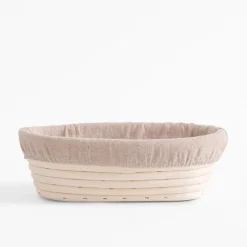 inny Zastawa Śniadaniowa^Koszyk do wyrastania garowania pieczywa z lnianym wkładem 25x15x8 cm