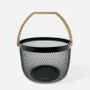Discount inny Koszyk metalowy do przechowywania czarny 25x17 cm