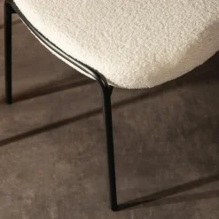 Sale inny Krzesło boucle białe MALBA