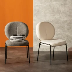 Clearance inny Krzesło boucle szare MALBA