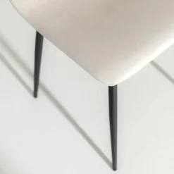 Krzesła^Krzesło tapicerowane białe FOLVIO