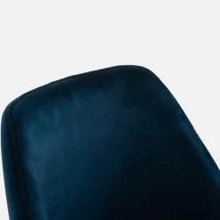 Fameg Krzesła^Krzesło welurowe granatowe KELLAN