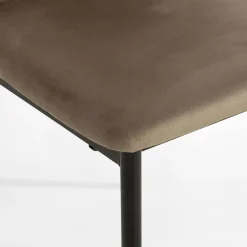 inny Krzesło welurowe szarobeżowe LIANA MINI