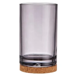 Clearance Kubek łazienkowy na podstawie z korka szary 12 cm