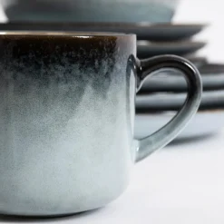 inny Szklanki I Kubki^Kubek ceramiczny brązowo-szary MALAM 320 ml
