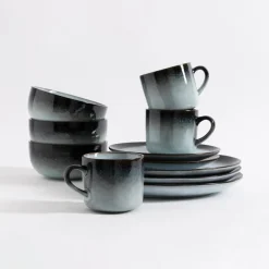 inny Szklanki I Kubki^Kubek ceramiczny brązowo-szary MALAM 320 ml
