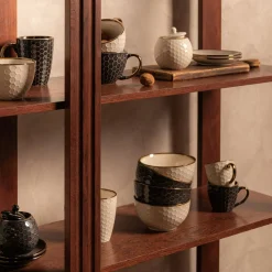 Prima Cucina Szklanki I Kubki^Kubek ceramiczny czarny BRESCA 360 ml