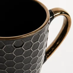 Prima Cucina Szklanki I Kubki^Kubek ceramiczny czarny BRESCA 360 ml