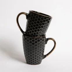Prima Cucina Szklanki I Kubki^Kubek ceramiczny czarny BRESCA 360 ml