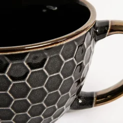 Prima Cucina Szklanki I Kubki^Kubek ceramiczny czarny BRESCA JUMBO 440 ml