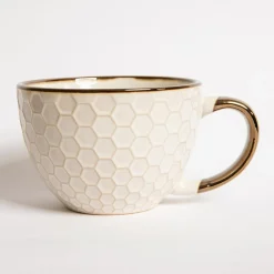 Prima Cucina Szklanki I Kubki^Kubek ceramiczny plaster miodu BRESCA JUMBO 440 ml