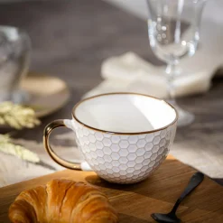 Prima Cucina Szklanki I Kubki^Kubek ceramiczny plaster miodu BRESCA JUMBO 440 ml