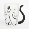Best inny Kubek dwa koty BLACK CAT 370 ml czarny biały