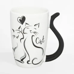 Best inny Kubek dwa koty BLACK CAT 370 ml czarny biały