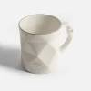 Outlet inny Kubek geometryczny biały 390 ml