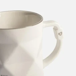 Outlet inny Kubek geometryczny biały 390 ml