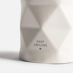 Outlet inny Kubek geometryczny biały 390 ml