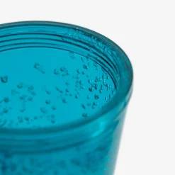Sale inny Kubek plastikowy ze słomką niebieski 500 ml