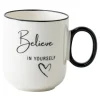 inny Szklanki I Kubki^Kubek porcelanowy BELIEVE YOURSELF 320 ml