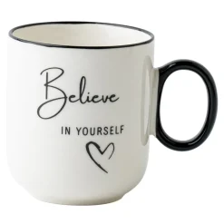 inny Szklanki I Kubki^Kubek porcelanowy BELIEVE YOURSELF 320 ml