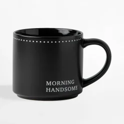 inny Szklanki I Kubki^Kubek porcelanowy czarny 490 ml