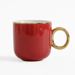 inny Szklanki I Kubki^Kubek porcelanowy czerwony ROYAL 380 ml