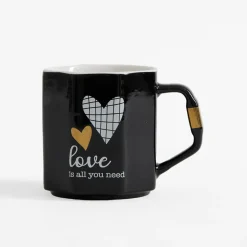 inny Kubek porcelanowy LOVE czarny 330 ml