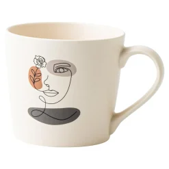 inny Szklanki I Kubki^Kubek porcelanowy twarz 380 ml