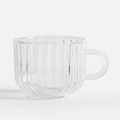 Szklanki I Kubki^Kubek szklany ryflowany 350 ml