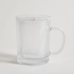 Clearance Kubek szklany w prążki FIRENZA 350 ml