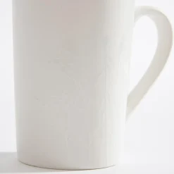 inny Szklanki I Kubki^Kubek z roślm tłoczeniem biały 380 ml