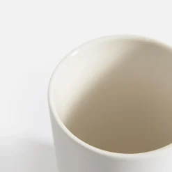 inny Szklanki I Kubki^Kubek z roślm tłoczeniem biały 380 ml