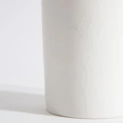 inny Szklanki I Kubki^Kubek z roślm tłoczeniem biały 380 ml