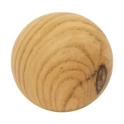 Estetica Figurki Dekoracyjne^Kula dekoracyjna ceramiczna efekt jasnego drewna 8 cm