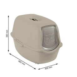 New ROTHO Kuweta dla kota zamykana beżowa ECO BAILEY 56 cm