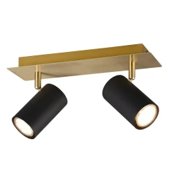 Best Lamp asufitowa listwa 2 reflektory czarno-złota MARLEY