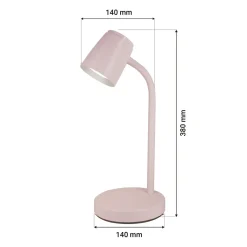 Dzieci LED-POL Lampki Biurkowe^Lampa biurkowa LED różowa ORO VERO
