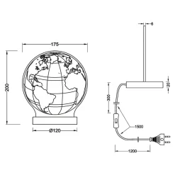 Lampy Stołowe^Lampa dekoracyjna globus LED GLOBE