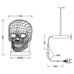 Lampy Stołowe^Lampa dekoracyjna LED czaszka SKULL