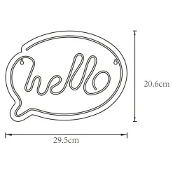 Zumaline Ozdoby Led|Dekoracje Led^Lampa dekoracyjna LED NEON HELLO