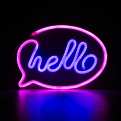 Zumaline Ozdoby Led|Dekoracje Led^Lampa dekoracyjna LED NEON HELLO