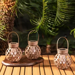 inny Lampy Ogrodowe|Lampy Ogrodowe^Lampa dekoracyjna outdoor koszyk brązowa 12,5 cm