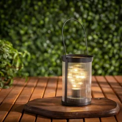 Zumaline Lampy Stołowe^Lampa dekoracyjna z uchwytem LED czarna 10,5x15,8 cm