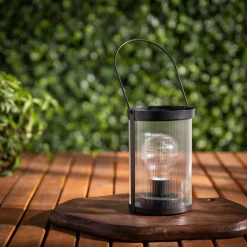 Zumaline Lampy Stołowe^Lampa dekoracyjna z uchwytem LED czarna 10,5x15,8 cm