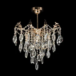 New inny Lampa kryształowa sufitowa glamour złota fi 50 cm