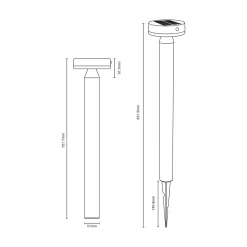 Zumaline Lampy Ogrodowe|Lampy Ogrodowe^Lampa ogrodowa solarna czarna CARLI