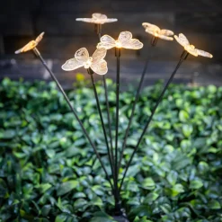 Zumaline Lampy Ogrodowe|Lampy Ogrodowe^Lampa outdoorowa solarna LED IP44 srebrna MOTYLE