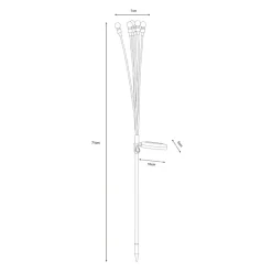 Outlet Zumaline Lampa outdoorowa solarna LED IP44 czarno-srebrna